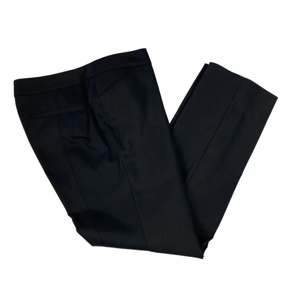Chico's Womens 8 Short Black Curvy Straight Leg Stretch Pants